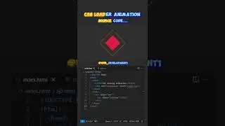 How to create a loader using CSS? #javascript #animation #html5 #programming #coding #code #python