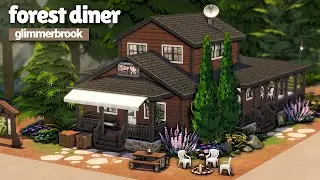 FOREST DINER IN GLIMMERBROOK ☕ The Sims 4 Save File Speed Build (no talking) | No CC