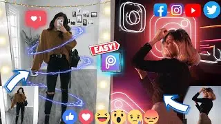 Super Easy🔥 SCRIBBLE GLOWING & SOCIAL MEDIA MANIPULATION💛USING PICSART ONLY❗️