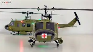 UH-1D Huey | Pro Version | Unboxing & Maiden Flight | Eachine E190 Pro