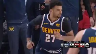 JAMAL MURRAY  Incredible Point Outside the court Blazers vs Nuggets Game 4