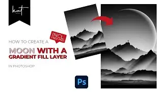 Create your own moon with just one gradient fill layer in Photoshop