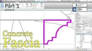 Revit Architecture Beginner Tutorial - Part 1: Level 8 - Concrete Fascia In Revit Tutorial