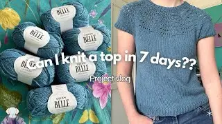 Can I Knit the Peacock Tee in 7 Days?! | Knitting Project Vlog