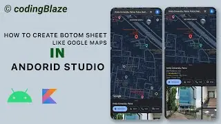 Persistent Bottom Sheet Design | Bottom Sheet Like Google Maps | Android Studio Programming | Kotlin