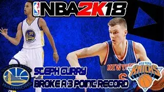 Stephen Curry 3 point record 13 Three's-Nba 2k18 My Career