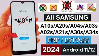 All Samsung A10s/A20s/A04s/A03s/A02s/A21s/A30s/A34s Frp Bypass/Unlock Android 11/12  | Without PC