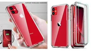COOLQO iPhone 11/12 Case  with 2x Tempered Glass Screen Protector Clear 360 Full Body Coverage