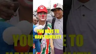 Street clowns message of humility