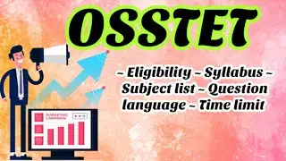 OSSTET SYLLABUS 2021 || WATCH BEFORE PREPARATION