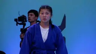 JURAEVA (UZB) vs AMANKULOVA (KGZ). W Youth 50 kg. Asian SAMBO Championships 2021