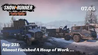 SnowRunner Hard Mode - R07 E05 - Almost Finished A Heap of Work ...