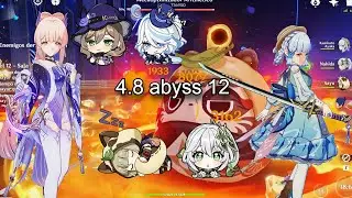 Sayu for the win! Lisami taser & C0 Ayaka burning melt destroying 4.8 abyss 12.【原神】