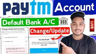 Paytm default bank account change | How to change default bank account in paytm | Techno Pradum