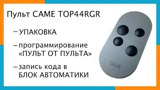 Пульт CAME TOP44RGR | Программирование пульта CAME TOP44RGR 806TS 0130