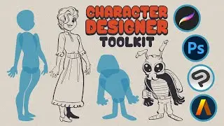 How to Use my Character Designer Toolkit for Procreate, Photoshop, Clip Studio Paint and more!