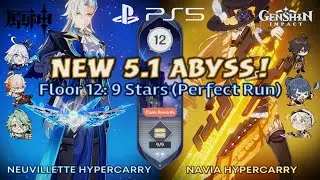 NEW 5.1 Spiral Abyss! | Floor 12: 9 Stars (Perfect Run) | [Genshin Impact]