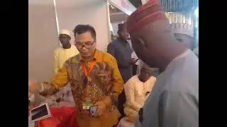 Kano comm. of Rural Dev. Abbas Sani Abbas with Indonesian Head of Trade Dept at Expo. 2024 Kano.