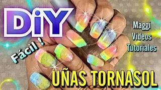 Como hacer Uñas Tornasol