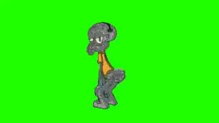 squidward twerking green screen