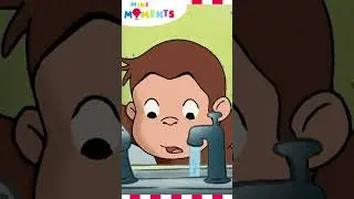 George's New Pet! 🐦‍⬛ | Curious George  #curiousgeorge #minimoments #shorts
