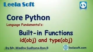 id and type functions in Python || id function in Python || type function in Python ||