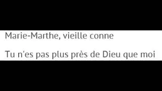 Marie-Marthe karaoke Jimmy Hunt