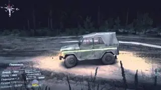 УАЗ 469 на бездорожье внедорожники СССР и России в игре Spintires 2015