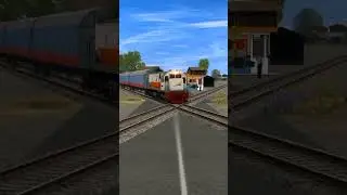 keretanya bikin duh duh serr satu jalan bersamaan ||studio kereta #shorts