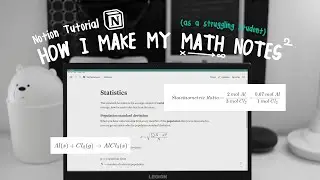 notion tutorial | how to create beautiful math notes in notion