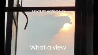 Evening sun view ( godzilla eating sun ) 😂🥰just for fun