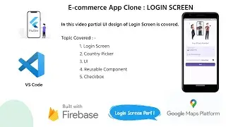 Flutter Tutorial: E-commerce App Clone | Login UI | Flutter Part 4.1
