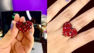 ANILLO CON CRISTALES ❤️|Aprende fácil ~Thatty Designer