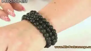 Браслет из змеевика трехрядный 