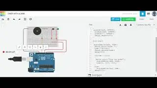TIMER WITH ALARM Music - Tinkercad how to control buzzer using Arduino