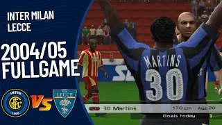 Inter Milan vs Lecce 2004/05 full game | Martins Adriano | PES 2005