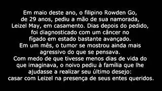 Namorado pede namorada em casamento antes de morrer