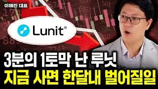 3분의 1토막 난 루닛, 지금 사면 결국 '이렇게' 된다.｜이해진 대표 2부