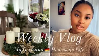 Weekly Vlog | My Germany 🇩🇪 Housewife Life, making Adventskranz & Christmas Plant shopping
