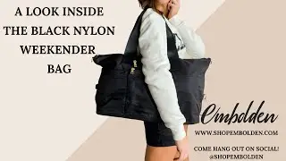 Black Nylon Weekender Bag
