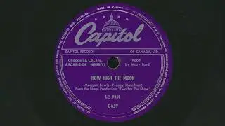 1951 LES PAUL How High The Moon MARY FORD vocals - 78 RPM Record