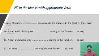 Concord Practice Set 1 (Subject Verb Agreement)