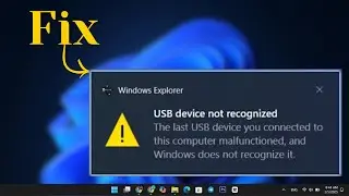 Fix USB Device Not Recognized in Windows 11 / 10  (2026)