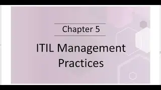 ITIL foundation Chapter6