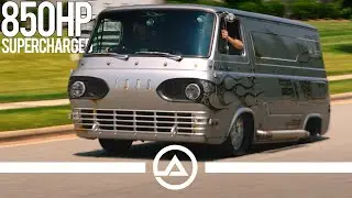 Supercharged 850 hp Ford Econoline Van Shredding Tires & DeBerti Contest Winner Announced!!