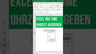VBA Quick Tipp   Uhrzeit ausgeben mit MsgBox #Shorts