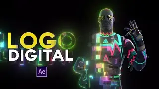 Animating logos with digital style in After Effects without plugins