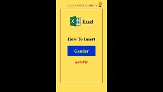 How to insert gender quickly. 