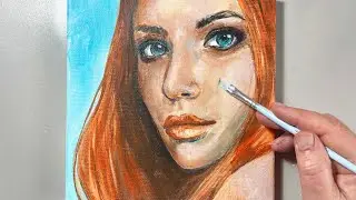 Quick Portrait Painting / Acrylic Painting Technique