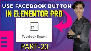 How to use Facebook like button in Elementor Pro | Elementor Pro Facebook tutorial in Urdu Part-20